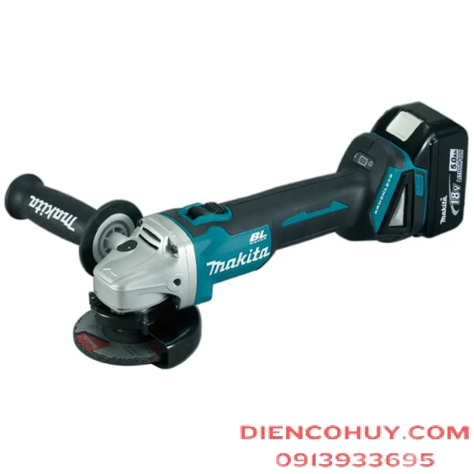 DGA404RTJ2 MÁY MÀI GÓC DÙNG PIN(100MM/CÔNG TẮC TRƯỢT/BL)(18V)